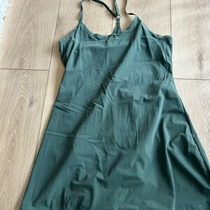 Outdoor Voices Deep Forest Green Adjustable-Strap athletic dress